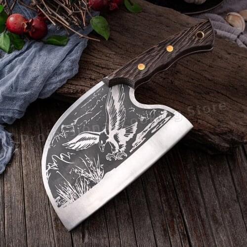 Forged stainless steel tiger pattern chopping knife Meat cleaver Kitchen chopping knife Slicing knife Bone chopping knife Cookin