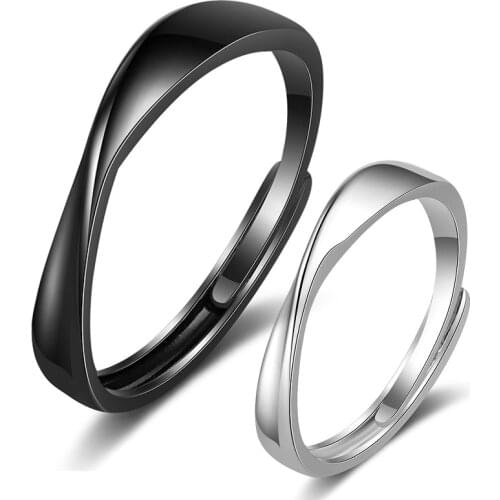 Minimalist 3mm Mobius Couple Pairing Ring New 2020 Men and Women Engagement Wedding Holiday Party Party Fashion Jewelry Gift