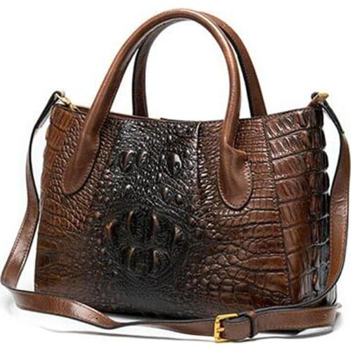Fashion Handbag womens leather Womens bag Cowhide Crocodile Pattern Luxury Designer bags 2021 womens brand сумкасумка