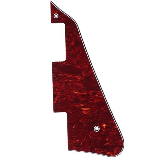 Musiclily Electric Guitar Pickguard for Gibson Les Paul Modern Style, 4Ply Red Tortoise