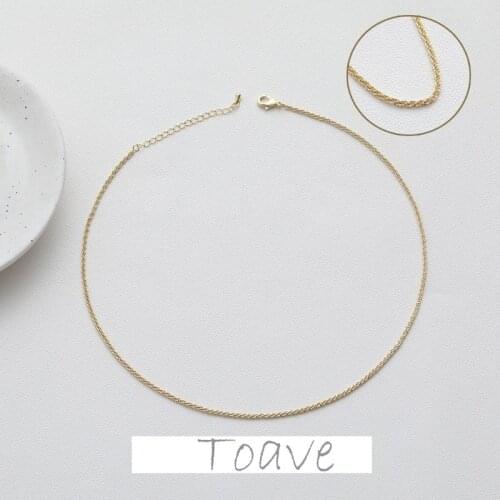 Gold-covered color-preserving necklace fine flashing chain necklace diy hand-made material accessories
