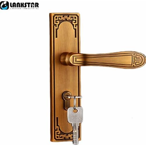 Factory Direct Supply High Quality Zinc Alloy Handle Lock European Style Wooden Door Lock A Grade Refined Mechanical Mute Locks