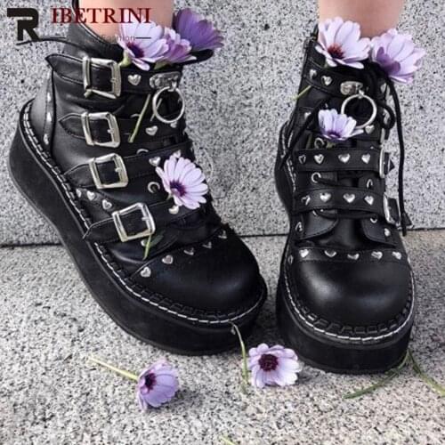 RIBETRINI Women's Wedge Ankle Boots