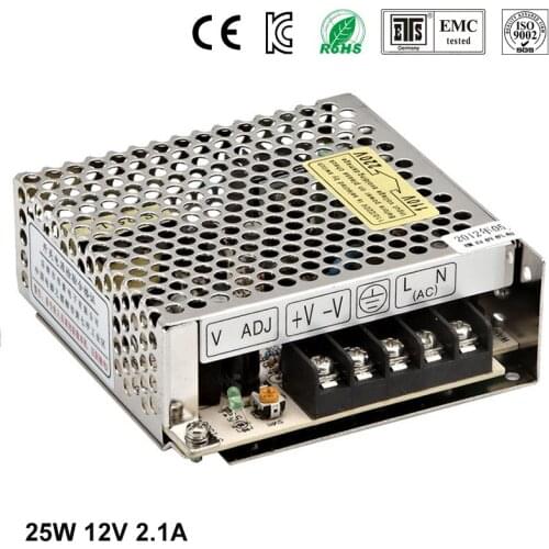 S-25-12 interrupteur transformateur alimentation 12 V 2.2A 25 W LED de commutation d'alimentation