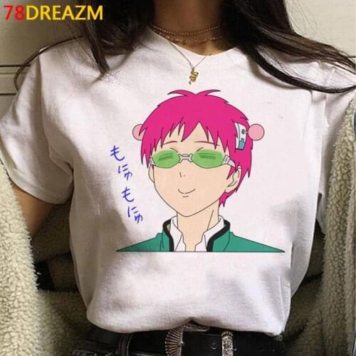 Saiki k clothes female graphic tees women couple harajuku 2021 plus size clothes tshirt tumblr