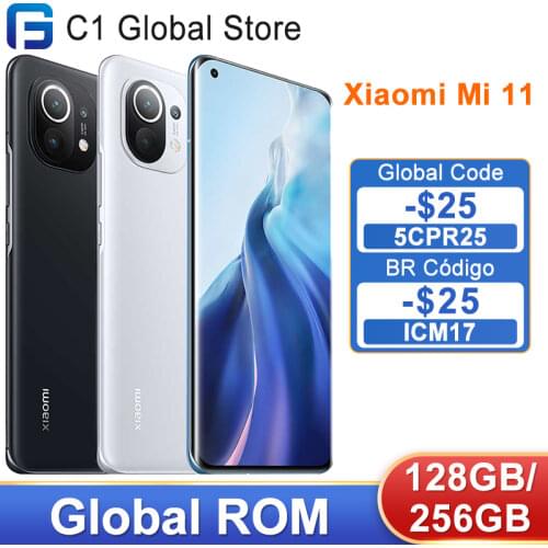 Global Version Xiaomi Mi 11 Smartphone 8GB RAM 128GB ROM Snapdragon 888 Octa Core 55W Fast Charge 120Hz NFC