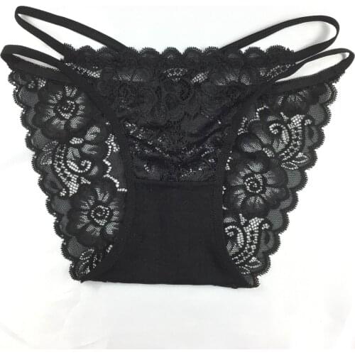 Tempting lace transparent buttock lady underwear low waist no trace bag buttock briefs 30123