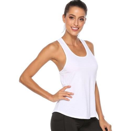 Vest Tops Women Summer Loose Open Racerback U Neck Activewear Workout Fitness Vest Tank Top Street wear tops for women fashion