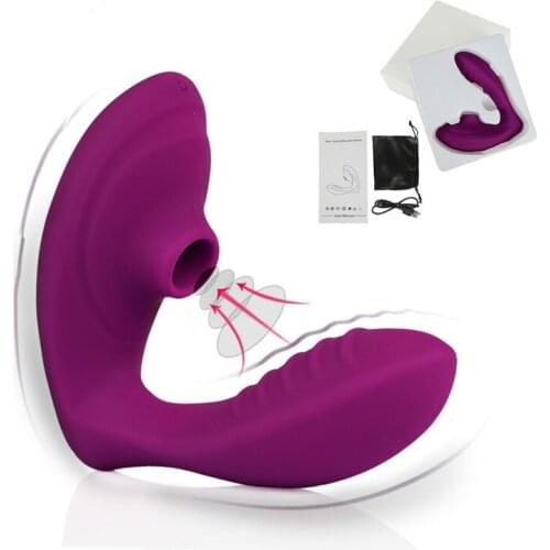 Oral Vagina Sucking Wearable Vibrator G Spot Clit Clitoris Stimulator Sucker Dildo Vibrator Adult Sex Toy for Women Masturbation