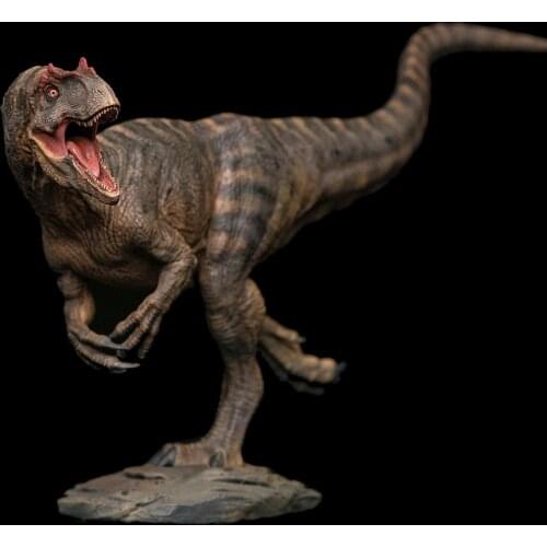 Pre Sale Tiger Grain Coloring Produced Prehistoric Jurassic Dinosaur Allosaurus Model Toy Gift Ornaments 1/35