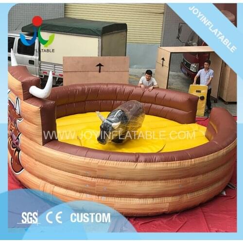 Funny Outdoor Inflatable Mechanical Bull Mattress/Mat W Blower Interative Sport Game Bull Riding Machine Crazy Rodeo Bull Fight