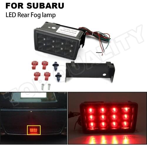 Rear LED Fog Parking Lamp Assembly Fit For Subaru WRX/STi 2011-2020 Impreza 2011-2016 XV Crosstrek 2013-2017 12-LED Brake Light