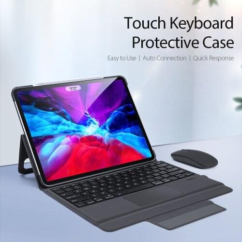 Auto Sleep Wake Protective Case For Apple iPad Pro 12.9 2020 A2069 A2232 Wireless Bluetooth Touch Keyboard Full Protection Cover