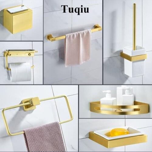Brush Gold Bathroom Accessories Towel Rack Paper Holder,Towel Holder,Toilet Brush Bathroom Corner Shelf,bathroom Hardware set