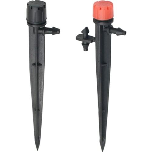 10PCS 13cm Micro Bubbler Drip Irrigation Adjustable Emitters Stake Water Dripper Farmland Use 4/7mm Hose