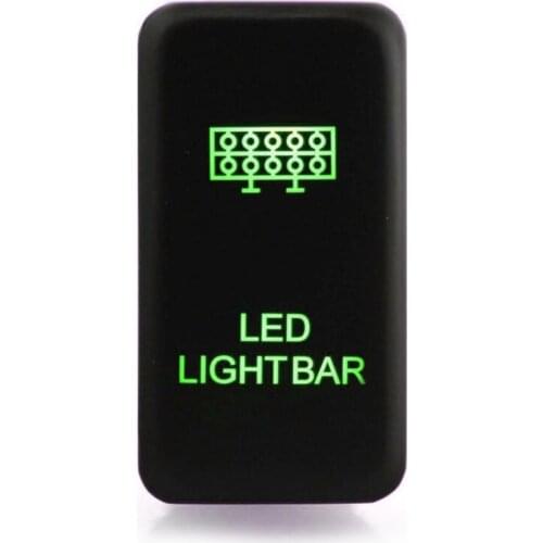 12V Green Push Switch Button LED OEM Replacement Push Switch Led Light Bar Driving Light For Toyota Tacoma FJ Cruiser 4Runner