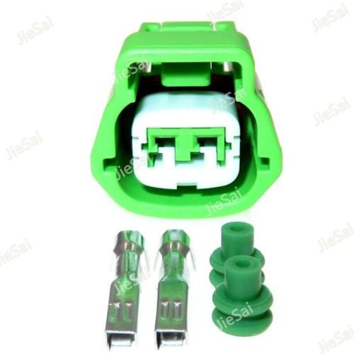 2 Pin Wire Cable Harness Waterproof Socket Sealed Connector 2.2 Series Green Automobile Electrical Wiring Plug