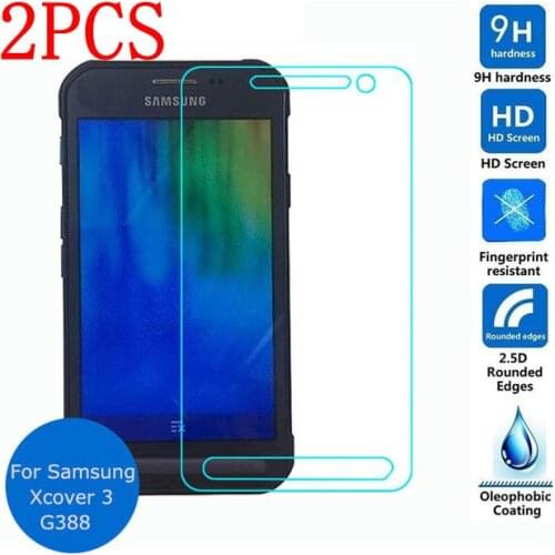 2PCS Tempered Glass For Samsung Galaxy Xcover 3 Screen Protector protective film For SM-G388F glass