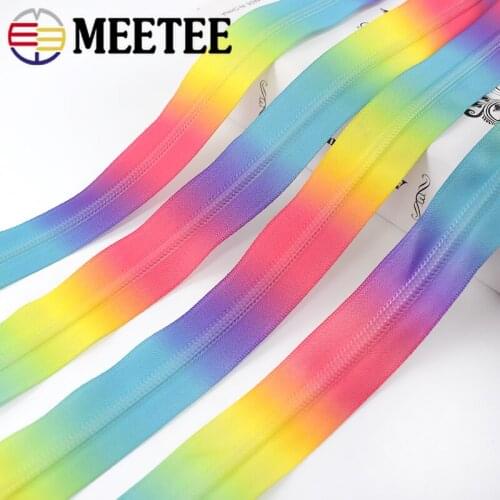 20Meters 5# Printed Nylon Zippers for Sewing Handbag Travel Bag Plastic Zips Repair DIY Clothing Garment Accessories