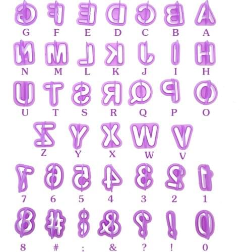 40PCs Plastic Letter Number Fondant Cake Biscuit Baking Mould Cookie Cutters and stamps Cake DIY Mold Hot Sale