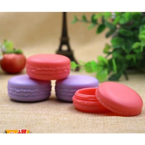 50 pcs new style 10 g Pink Purple Plastic packing Jar mini special cosmetic Eye Cream Sample packaging capacity Free Shipping