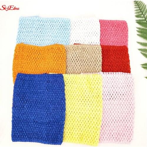 6/9 inch Chest Children Elastic Crochet Chest Wrap Knit bustier Tutu Tube Tops DIY kids Skirt Fabric Accessories Girl gift 5z