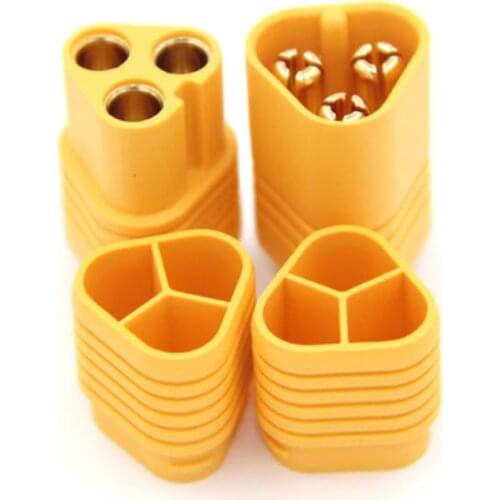 Amass MT60-M/F male female Large current Connector Wire cable 3-PIN Plug for motor/ESC