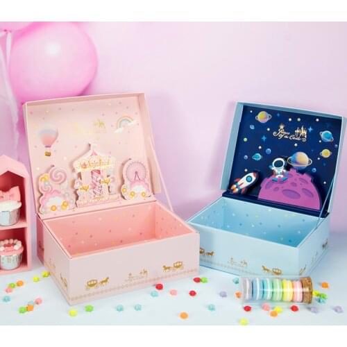 AVEBIEN Cartoon Baby Shower Childrens Day New Product Three-dimensional Box Clamshell Birthday Gift Packaging Creative Gift Box