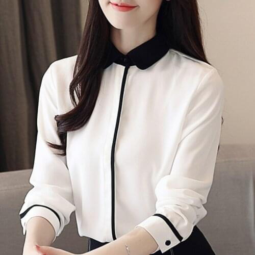 Long Sleeve Women Shirts Blouses Woman 2021 White Blouse Office Ladies Tops Chiffon Blouse Womens Tops And Blouses Blusas C14