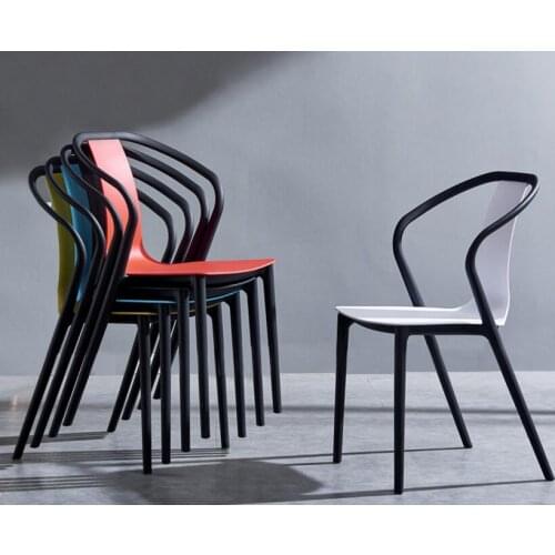 Black Beetle Chair Modern Simple Backrest Chair Home Creative Design Casual Fashion Plastic Chair