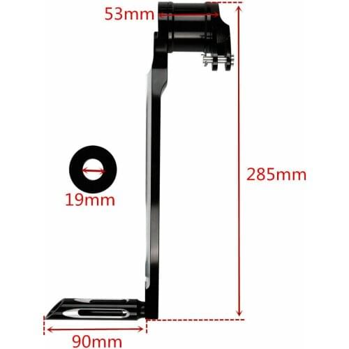 Black CNC Brake Arm Lever W/ Peg Pedal for Harley Touring Electra Glide Street Glide Road Glide Road King Limited 09-13