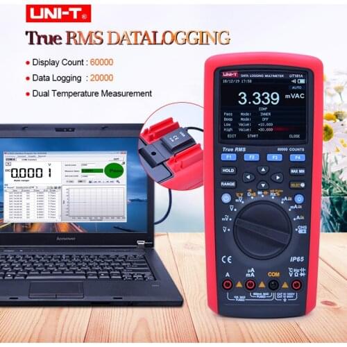 UNI-T UT181A True RMS Data Logging Digital Multimeter Voltage Current Tester/Low-Pass Filter/Dual Temp Measure/UTD07A Bluetooth