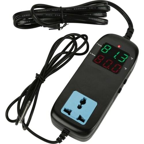 Electronic Thermostat LED Digital Temperature Controller Breeding Thermocouple thermal regulator with Socket AC 90V~ 250V