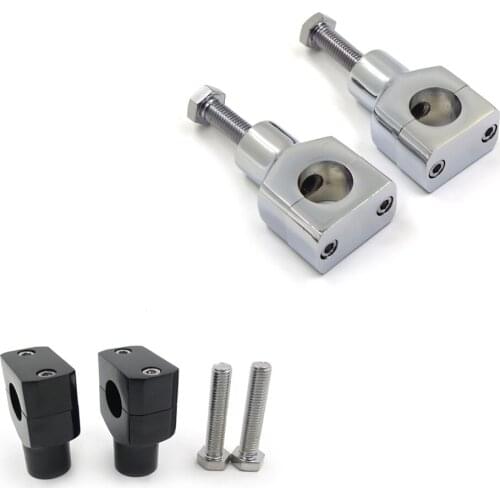 CNC Chrome 1.25" Motorcycle 31.25mm Handlebar Riser Clamp For Harley Davidson Cruisers Aftermarket Free Shipping Motorbike Parts