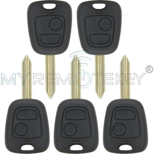 Kigoauto 5pcs Remote Key Shell for Citroen Peugeot 2 Button SX9