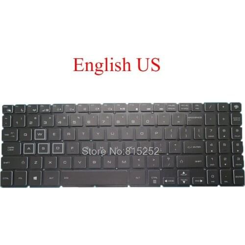 US SP UK Backlit Keyboard For Quanta NLCG WBM18L36USJ9201 WBM18L36EOJ9201 WBM18L36GBJ9201 English Spanish United Kingdom new