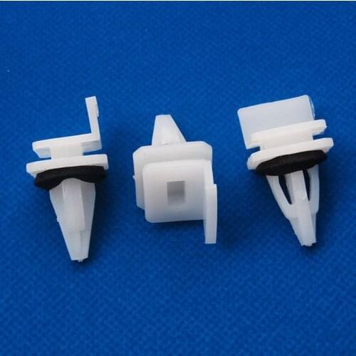 BBQ@FUKA 10x Car Rocker Moulding Panel Clip 91513-SM4-000 Car Clips Nylon Retainer Fastene Fit For Honda Car Accessory