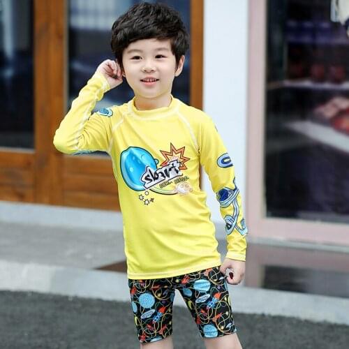 Set of 2pcs Rashguards Kids Long Sleeve Shirt & Shorts Rashguard Swimsuit Bathing Suit Swimwear Sets Girls Boys Sun UV Suits