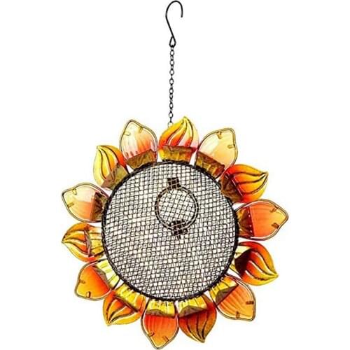 Outdoor Wild Bird Feeders Metal And Glass Sunflower Bird Feeder Bird Breeders Patio Hanging Bird Feeder Garden Decor