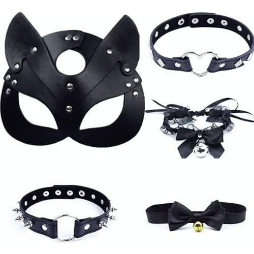 Fox Bdsm Couple Flirting Cosplay Mask SM Whip Bondage Erotic Equipment Sex Toys for Women Men Halloween Mask Adult Games Sexshop