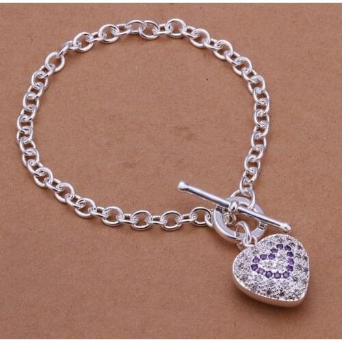 Best valentine gift romatic 925 sterling Silver Jewelry fashion beautiful Bracelets wedding party charms factory price chain