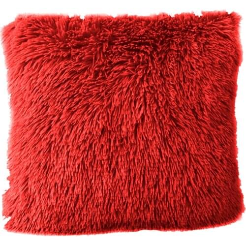 40x40cm Solid Cushion Cover Long Plush Decorative Throw Pillow Cover Seat Sofa Embrace Pillow Case Home Decor