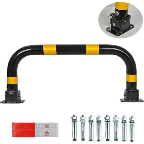 Gantry Lock removable bollard parking lot guide barrier yellow black steel traffic bollard and vehicle detector parking