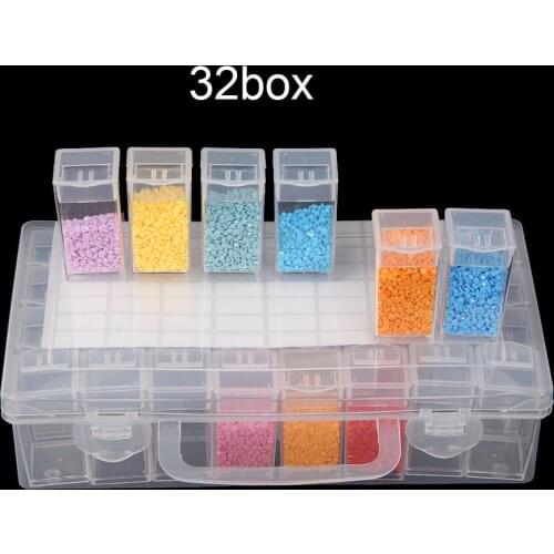 New 32/40/48 Grids 5D Diamond Painting Box Storage Containers Diamond Tools Accessories Jewelry Beads Organizer Case