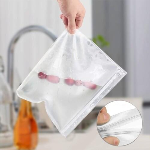 4PCS/lot Food Storage Bag Upgrade Leakproof Top Stand Up Reusable Freezer Sandwich Silicone Bag Food Preservations