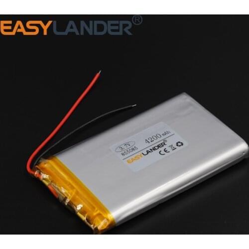 Rechargeable Lithium Li Polymer Li-ion 3.7V 4200mAh 855085 Battery For E-book Vedio power bank Tablet PC mobile dvd Speaker