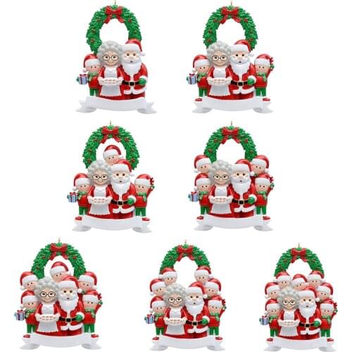 Personalized Deer Family Christmas Tree Ornament Cute Santa Deer Winter Gift Durable Family Xmas Decorating Set Creative Gift