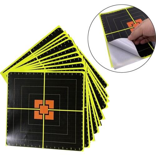 10PCS Reactivity Shoot Target Pistol For Gun With Precision 10 Inch Binders Hunting Adhesive Outdoor Accessories Shoot Target