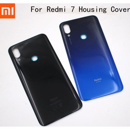 Xiaomi Redmi 7 Plastic Back Battery Cover Rear Door Panel Housing Case For Redmi 7 Replacement Parts With Adhesive Stickers&Logo