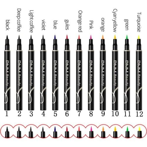 12 Colors 36H Eyeliner Pencil Waterproof Pen Precision Long-lasting Liquid Eye Liner Smooth Make Up Tools